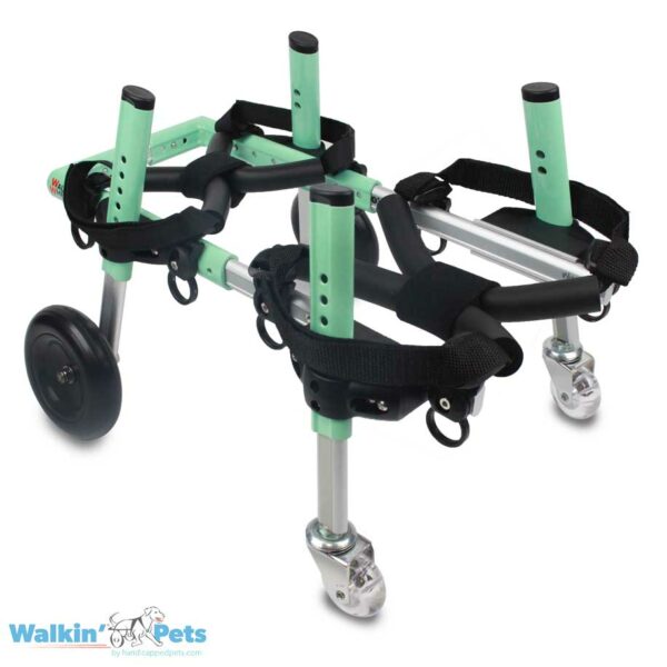 small seafoam dog wheelchair full support
